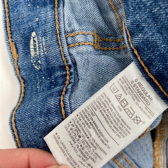 Old Navy Medium Wash Mid Rise Cuffed Denim Jeans Size 0 - Picture 4 of 7